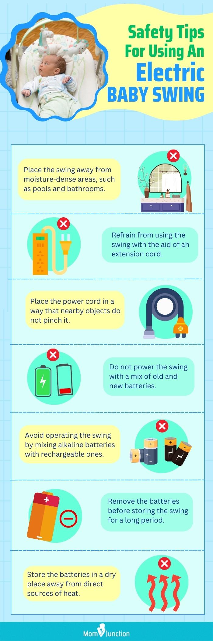 Safety Tips For Using An Electric Baby Swing (infographic)