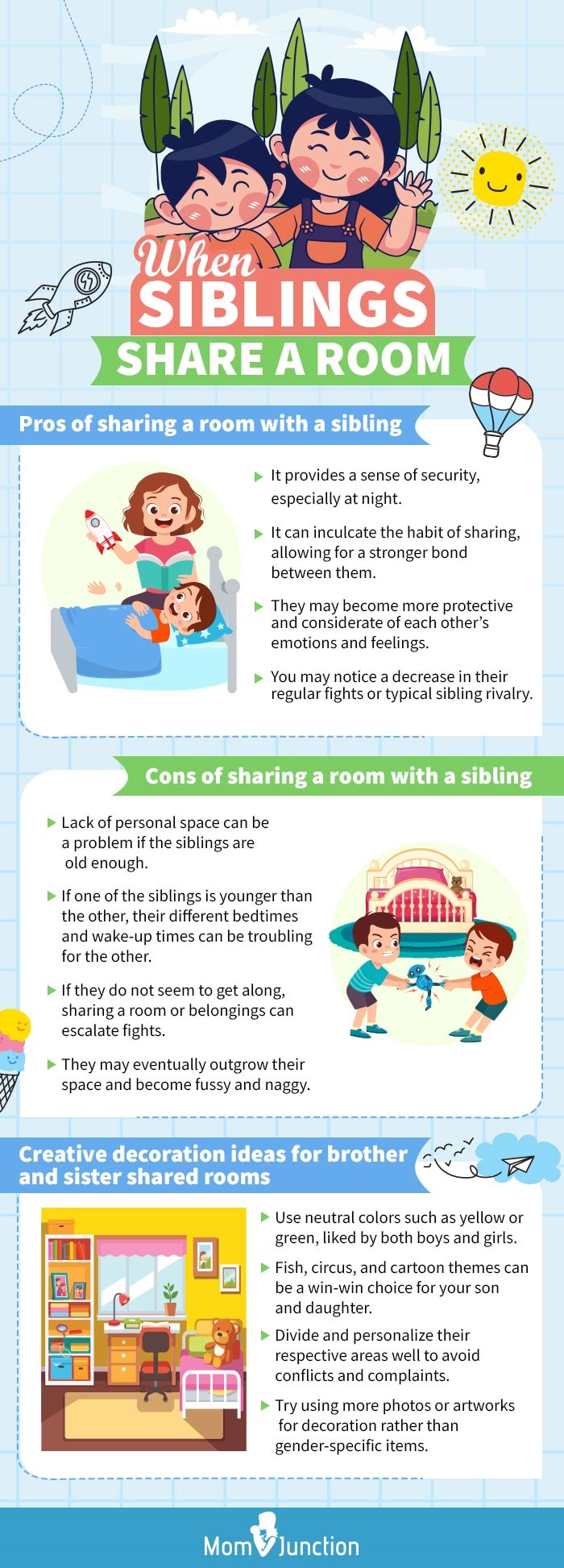 when siblings share a room (infographic)