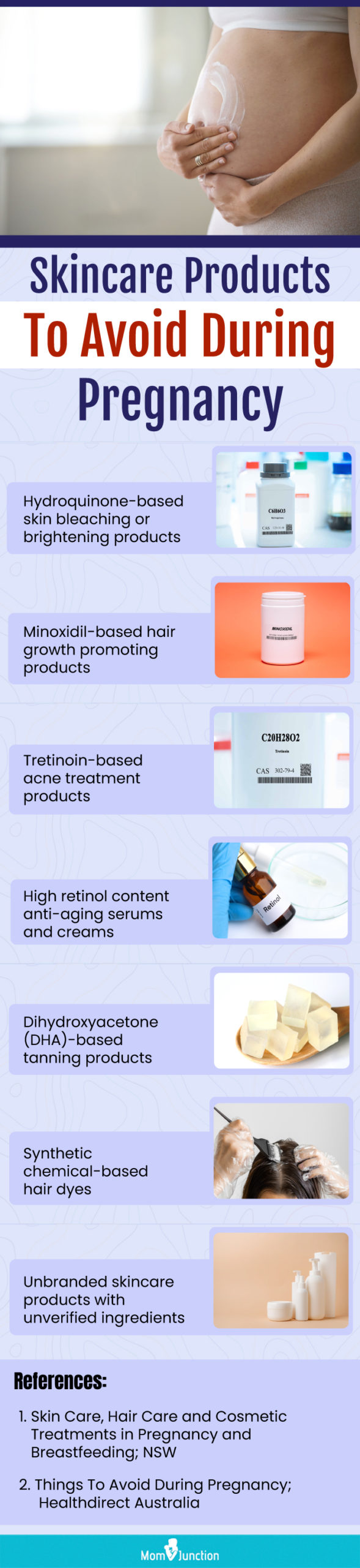 Skincare Products To Avoid During Pregnancy newest (infographic)