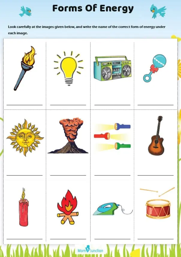 Forms Of Energy: Free Worksheet For Second Graders_image