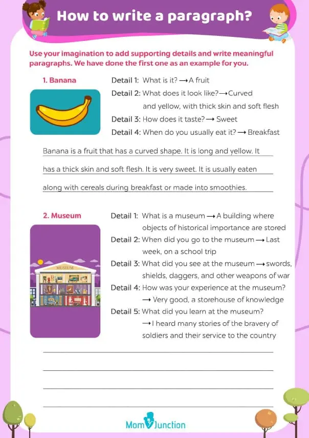 Write A Paragraph Using The Supporting Details