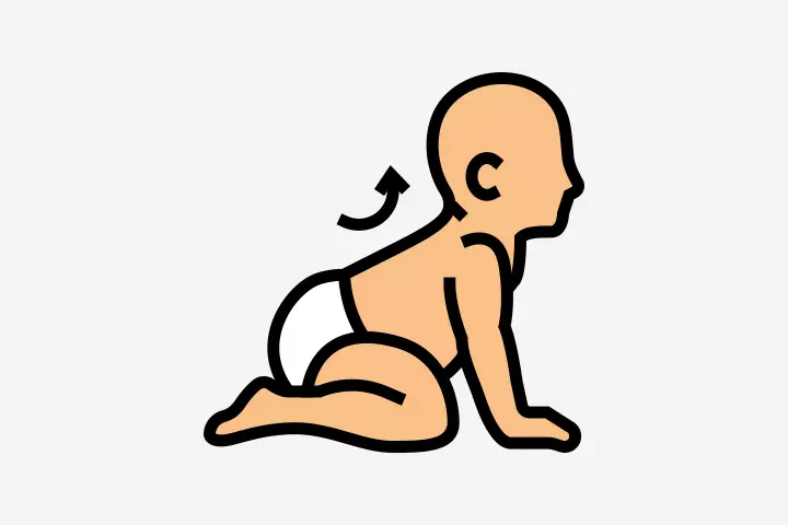 Symmetric tonic neck reflex in babies