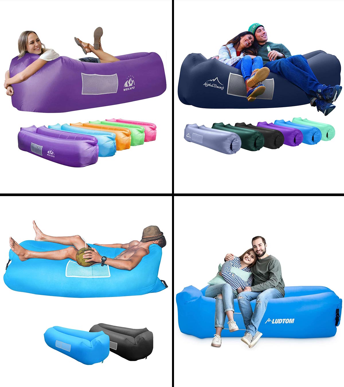 ORSEN Inflatable Lounger Portable Hammock Air Sofa with Water Proof,Anti-Air Leaking Design,Ideal Inflatable Couch and Beach Chair Camping Accessories for Parties Picnic&Festival 