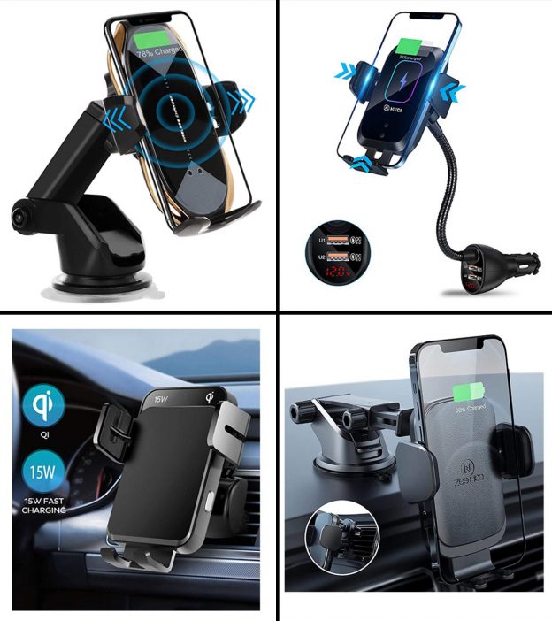 Wireless Car Charger,Automatic Clamping IR Wireless Car Charger Mount Fast Charging for Phone,Intelligent GPS Positioning