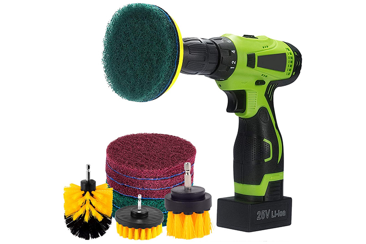 Kichwit 4 inch Drill Power Brush Scrubber Scouring Cleaning Kit