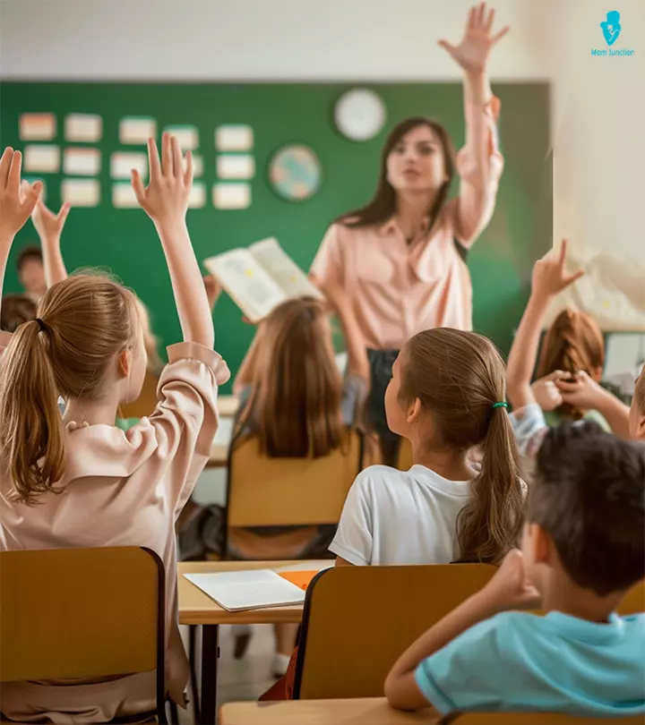 Class 3 Kids Participating In GK Questions