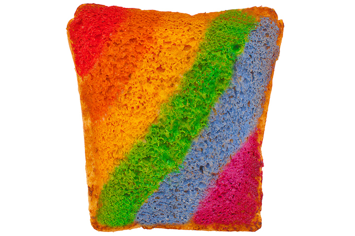 Rainbow toast cooking activity for kids