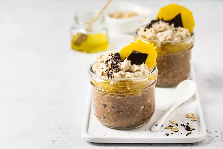 Overnight pumpkin oatmeal for kids