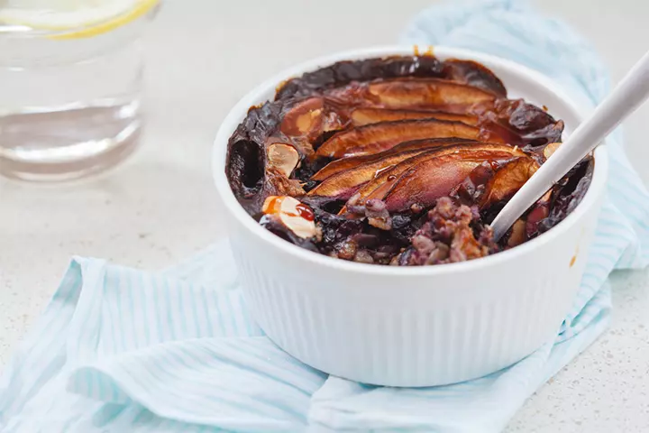 Lemon blueberry baked oatmeal for kids