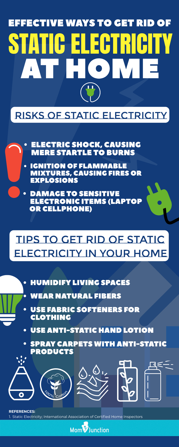 effective ways to get rid of static electricity at home [infographic]