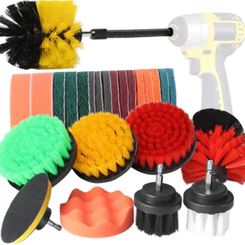 Drillbrush 4 pc. Shower Cleaning Rotary Drill Brush Kit, Power