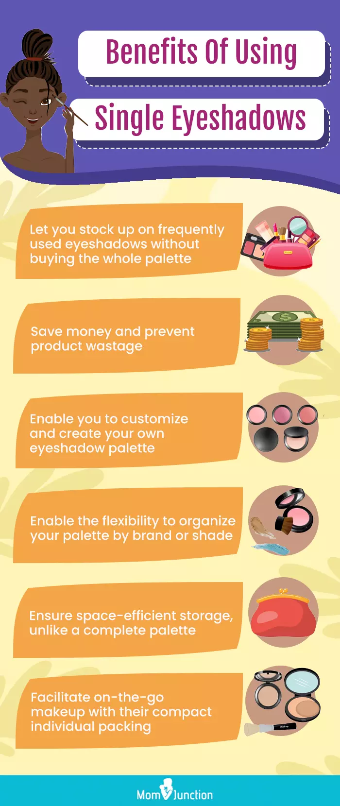 Benefits Of Using Single Eyeshadows(infographic)
