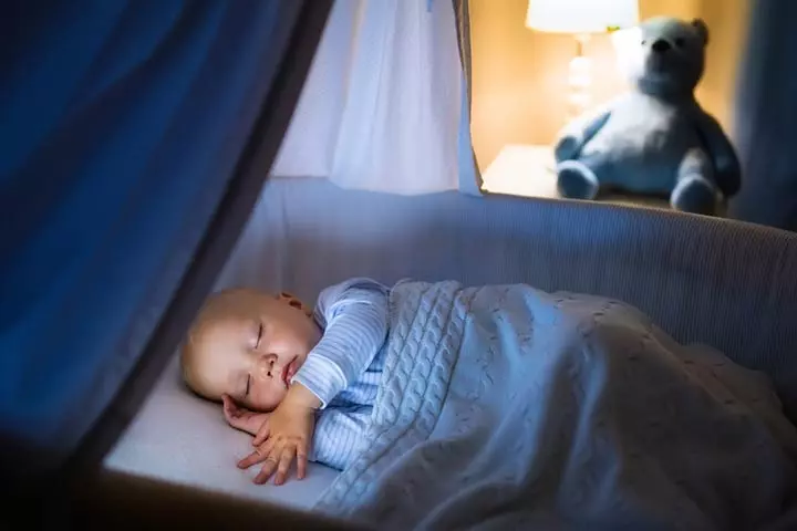 Do not try to keep the baby in bed after sleeping
