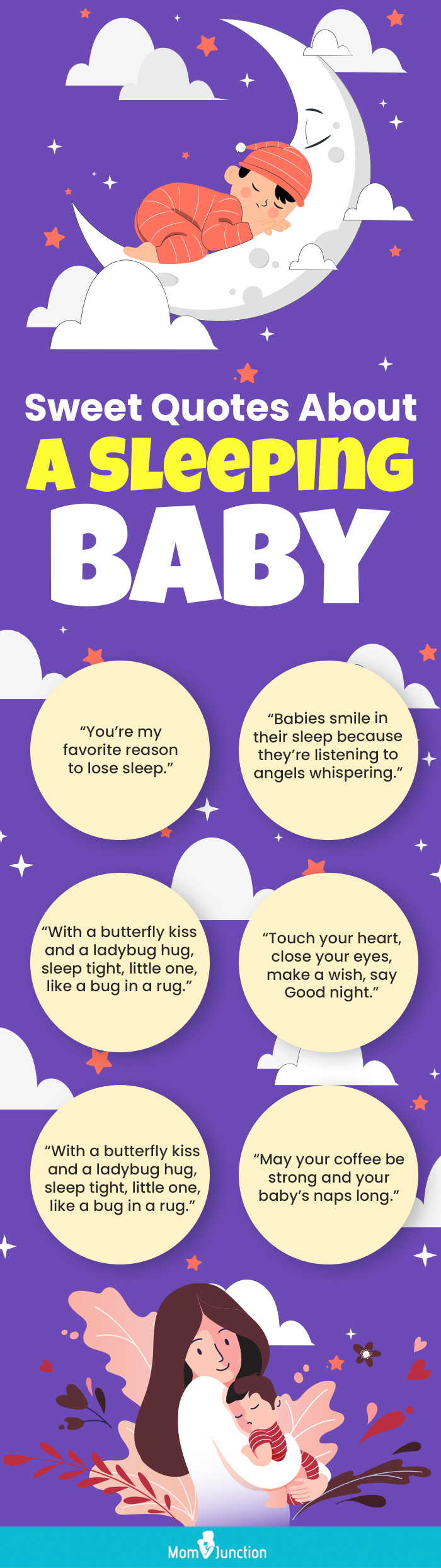 sweet quotes about a sleeping baby (infographic)