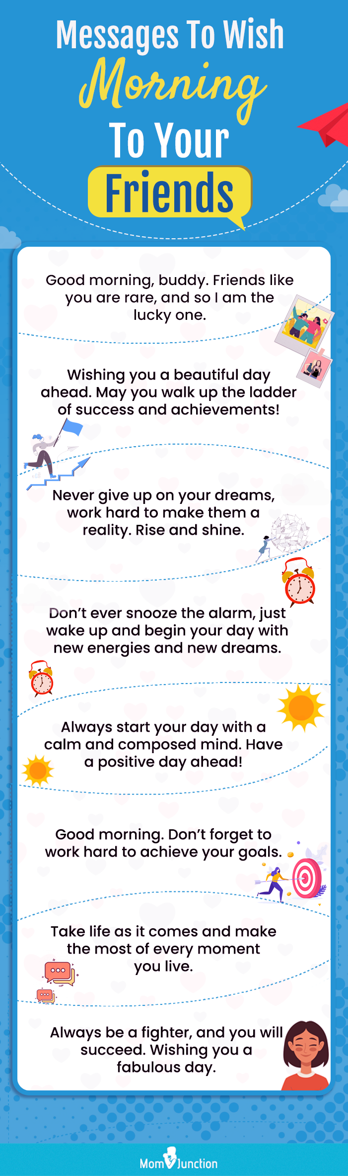 messages to wish a good morning to your friends (infographic)