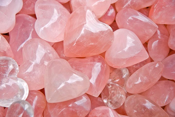 Rose quartz as the symbol of love