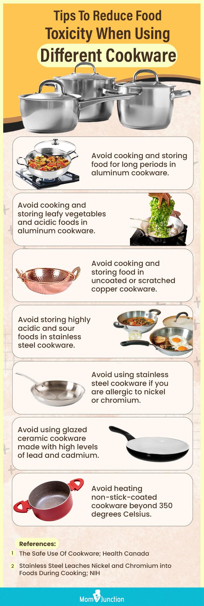 Tips To Reduce Food Toxicity When Using Different Cookware (infographic)