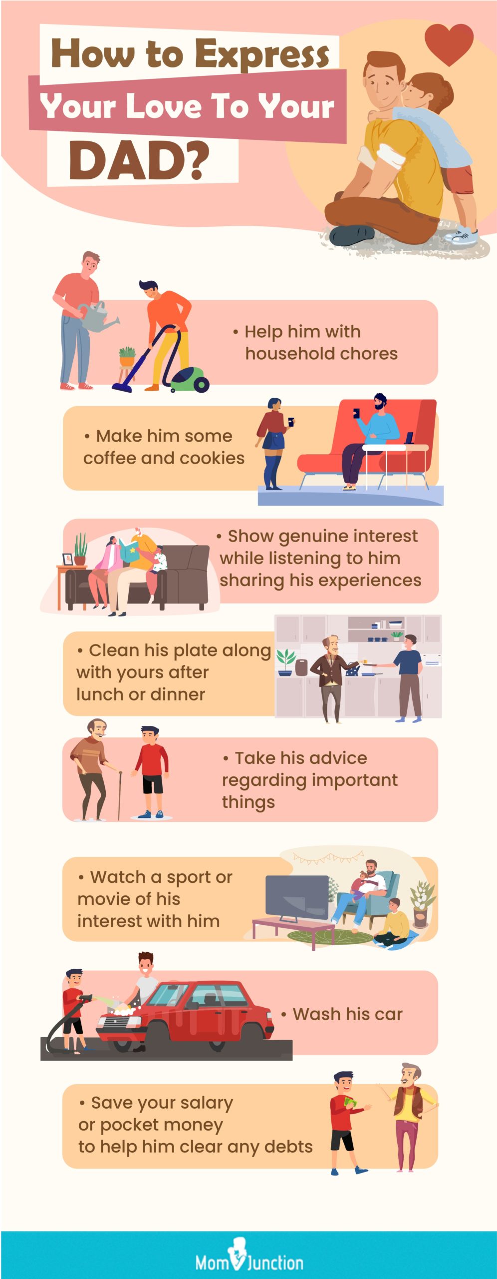 how to express your love to your dad (infographic)