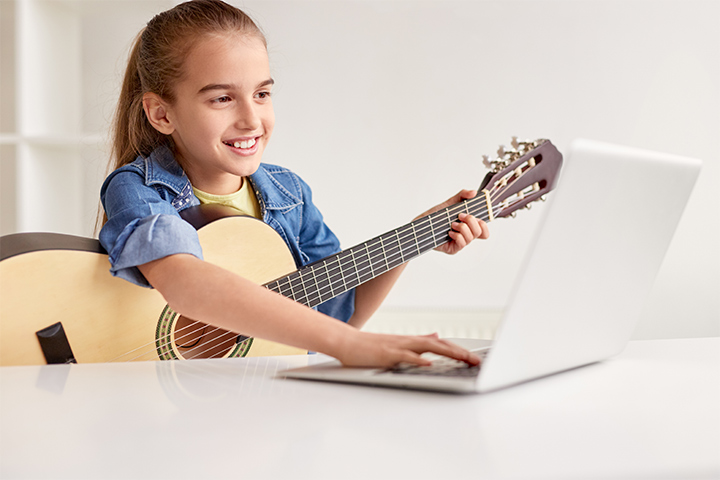 Online music, social distancing games for kids