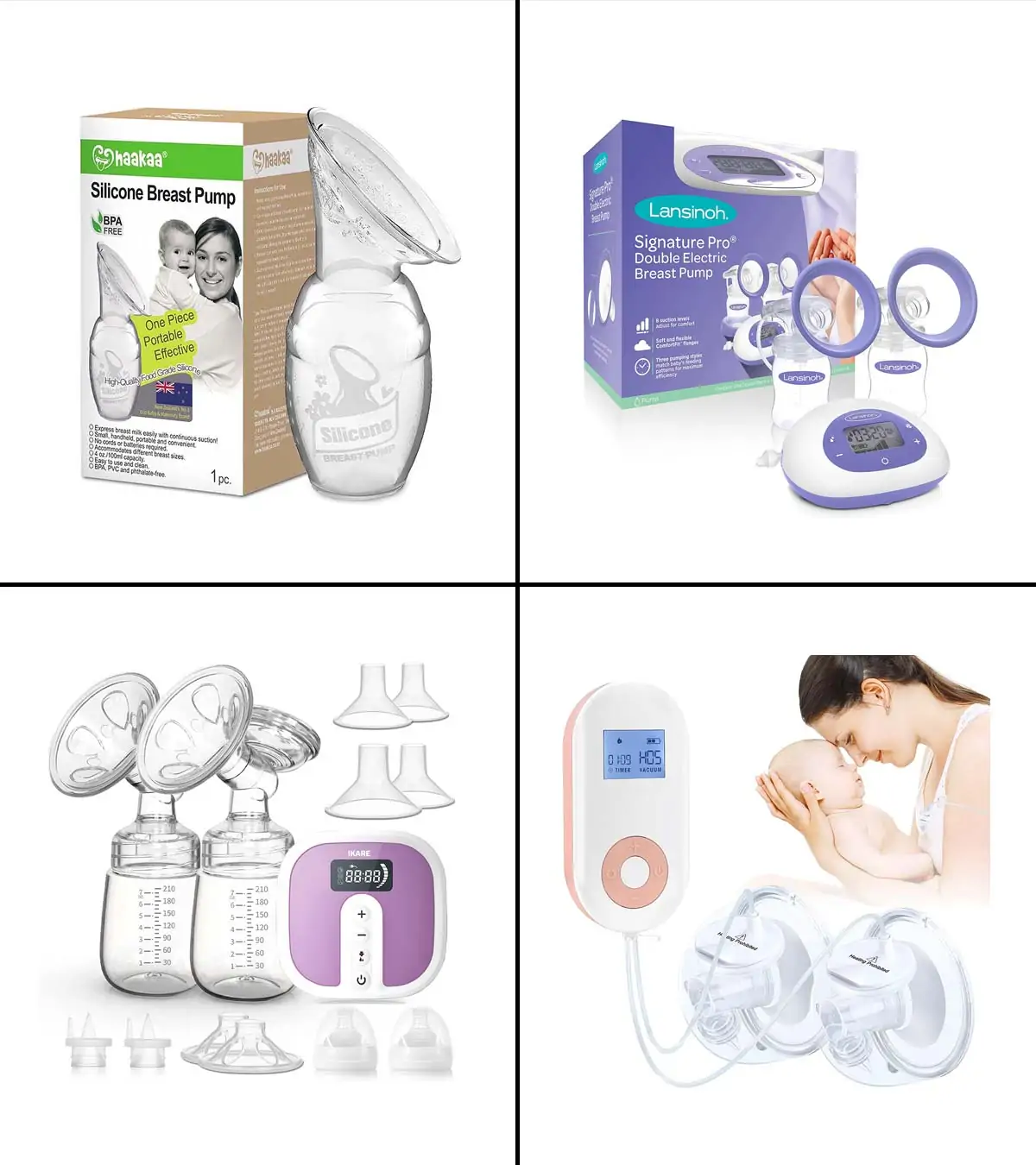 Make feeding your munchkin when you are away at work feasible with these breast pumps. 