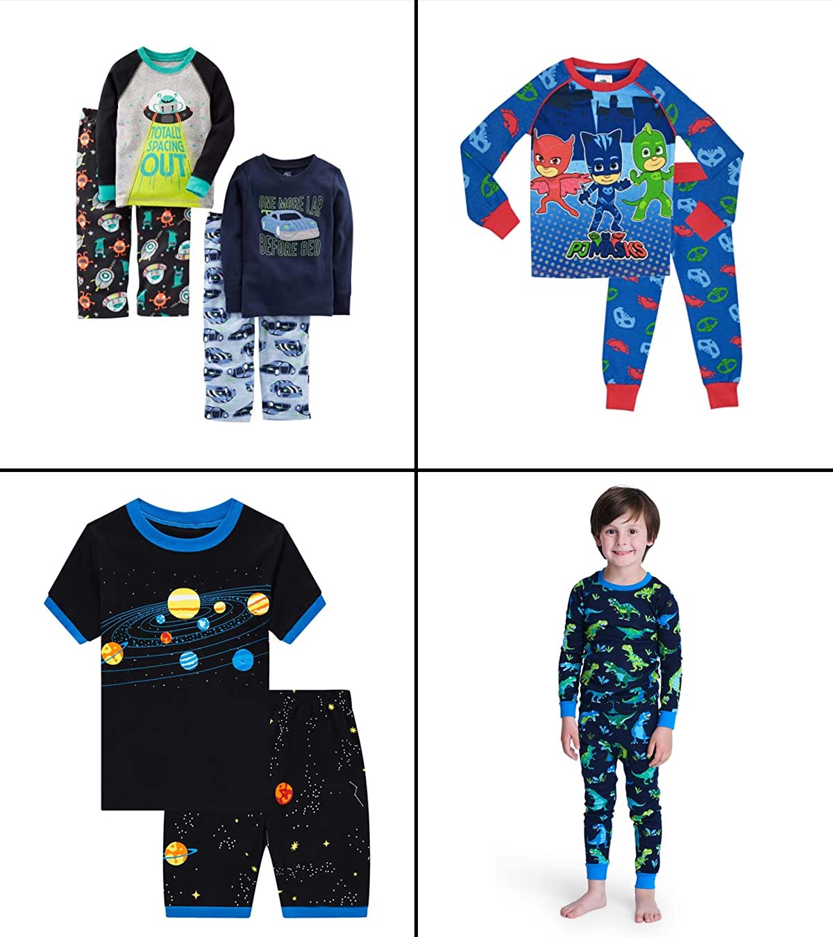 Kids Girls Boys Pjs Contrast Color Plain Stylish Pyjamas Set New Age 1-7 Years