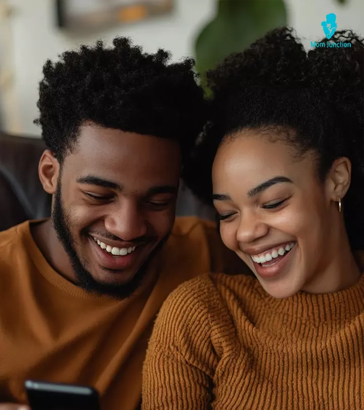 Couple Laughing At Funny Love Jokes