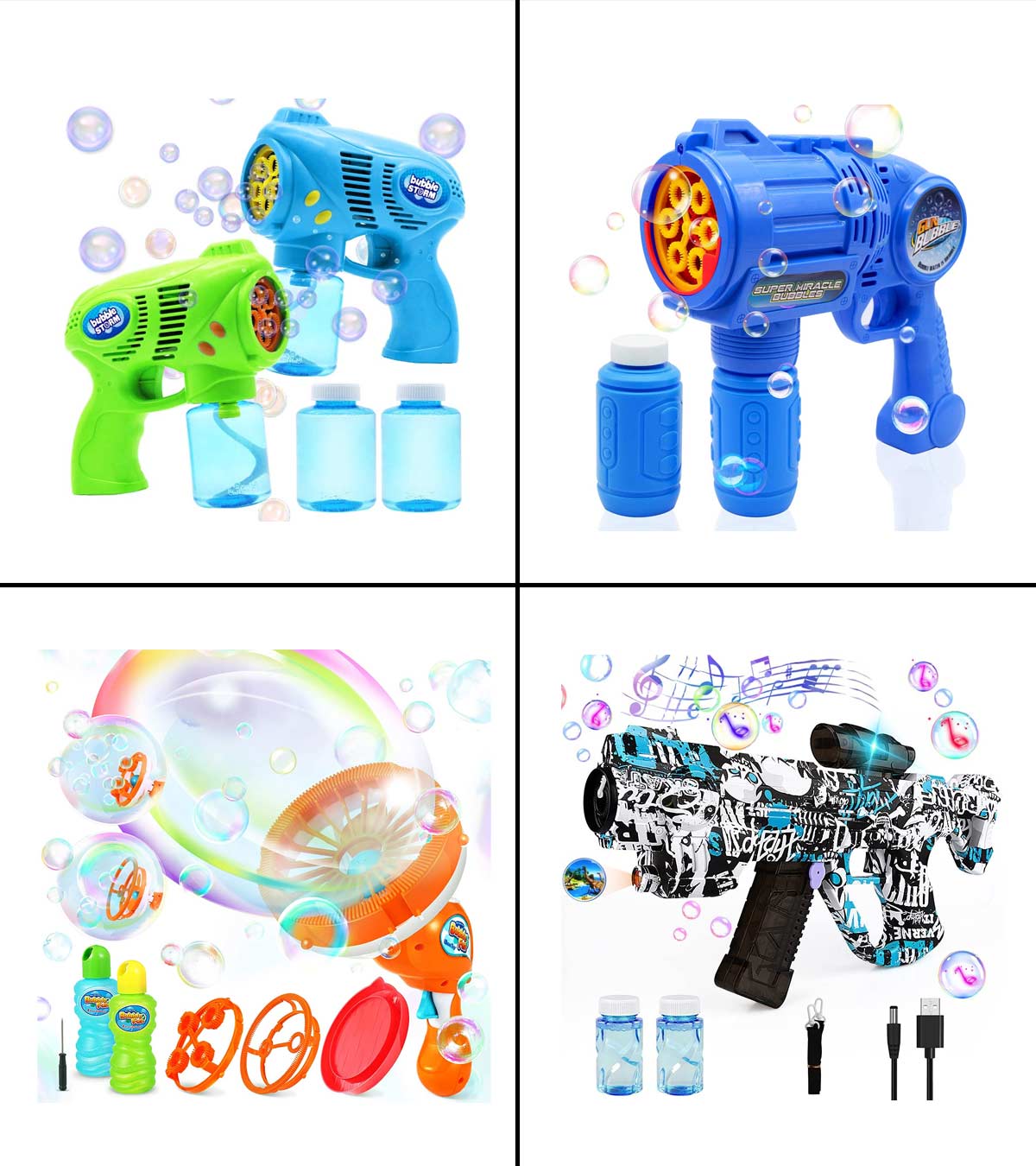 Kids Toy Bubble Gun Bubble Solution Pot Replacement Refill Party Fun x 2 Bottles 