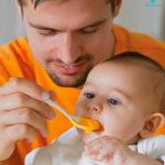 4 Month Old Baby Having Food