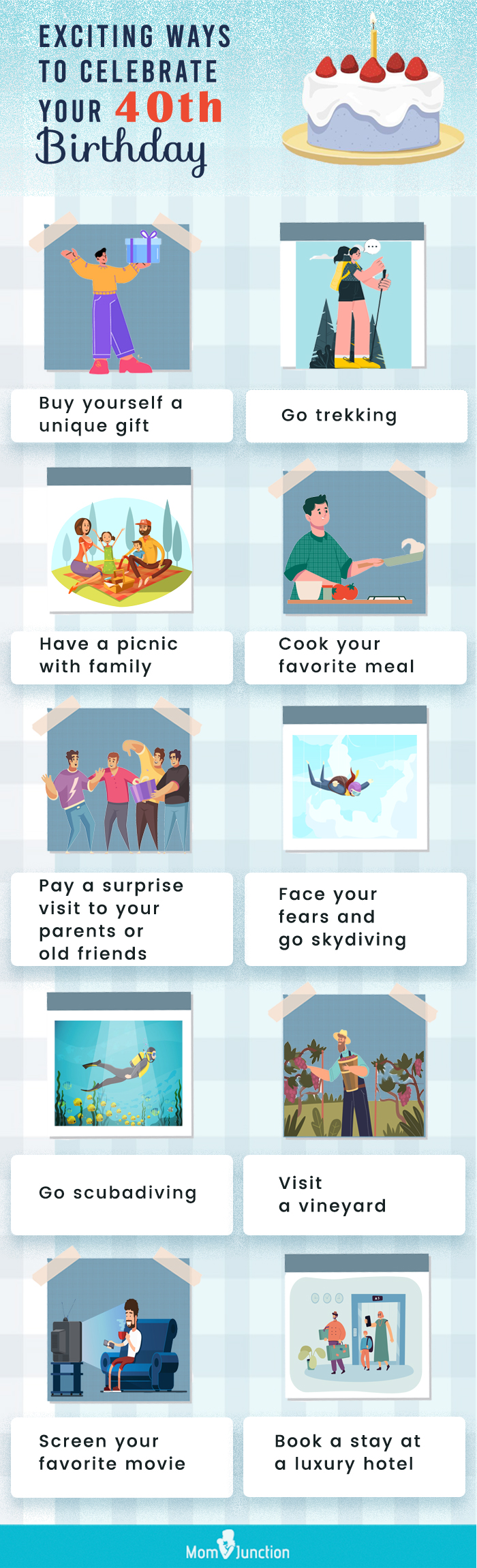 exciting ways to celebrate your 40th birthday (infographic)
