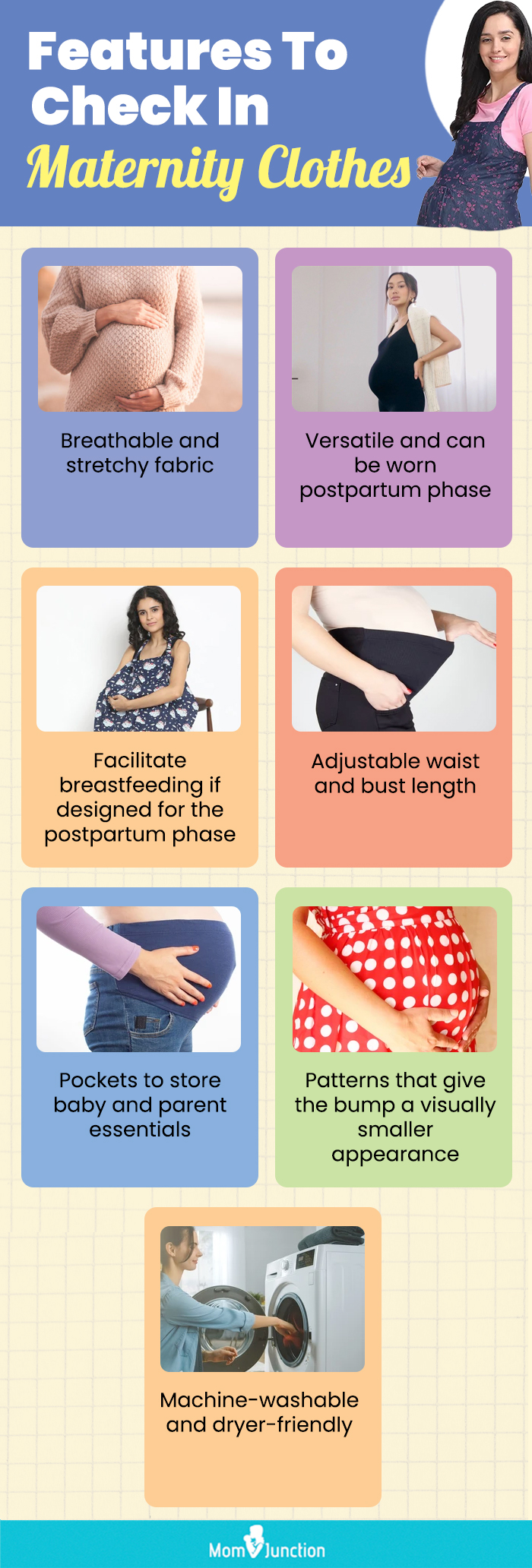 Features To Check In Maternity Clothes (infographic)