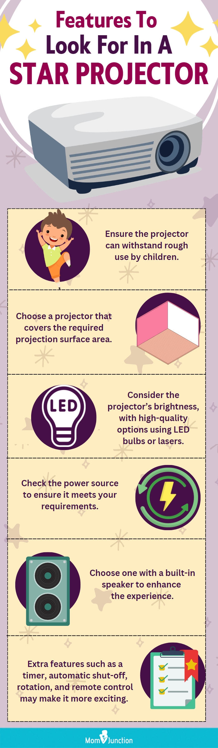 Features To Look For In A Star Projector (infographic)