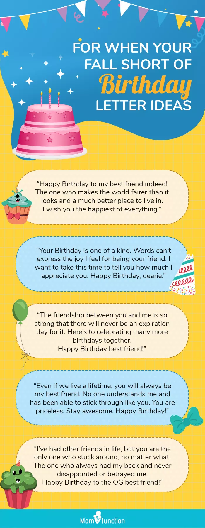birthday letters to friends (infographic)