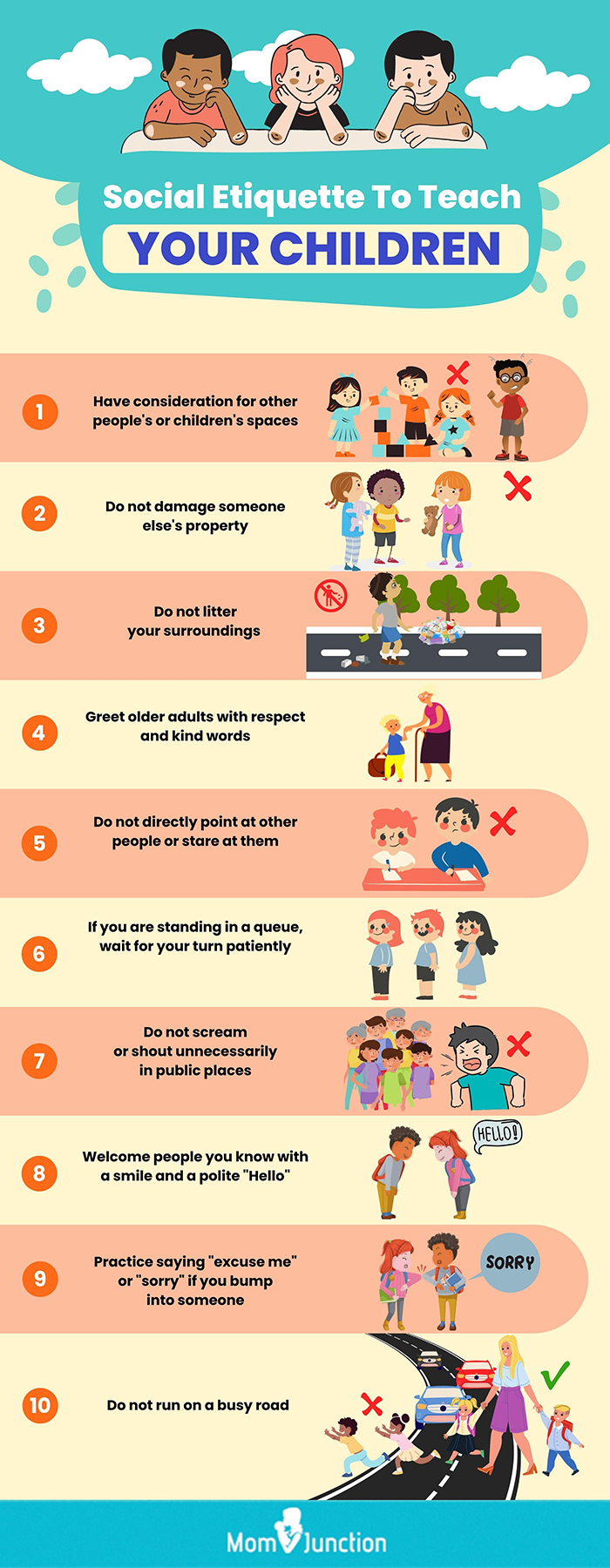 social etiquette for children (infographic)