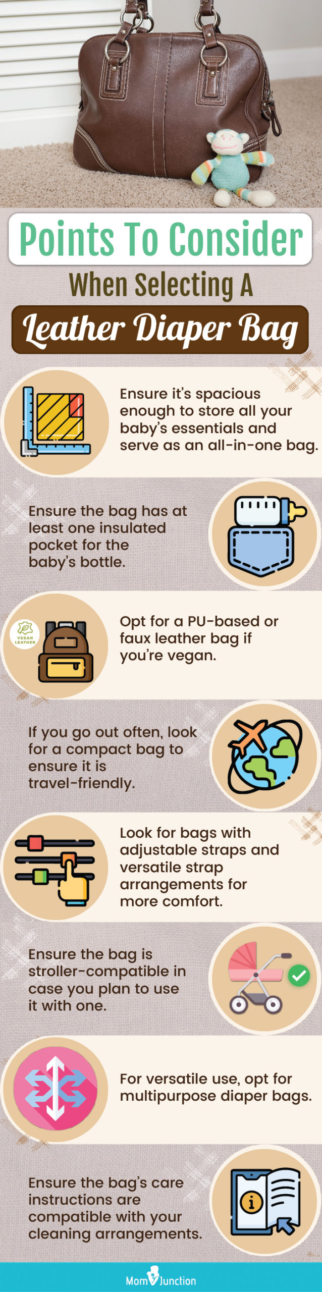 Points To Consider When Selecting A Leather Diaper Bag (Infographic)