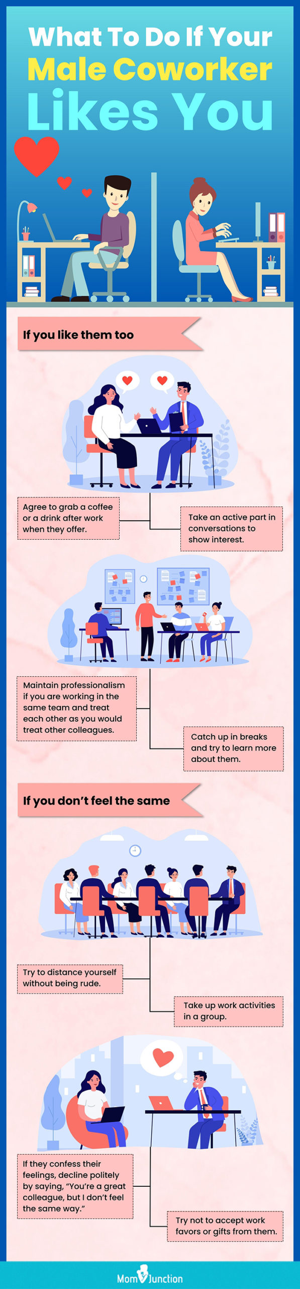 what to do if your male coworker likes you [infographic]