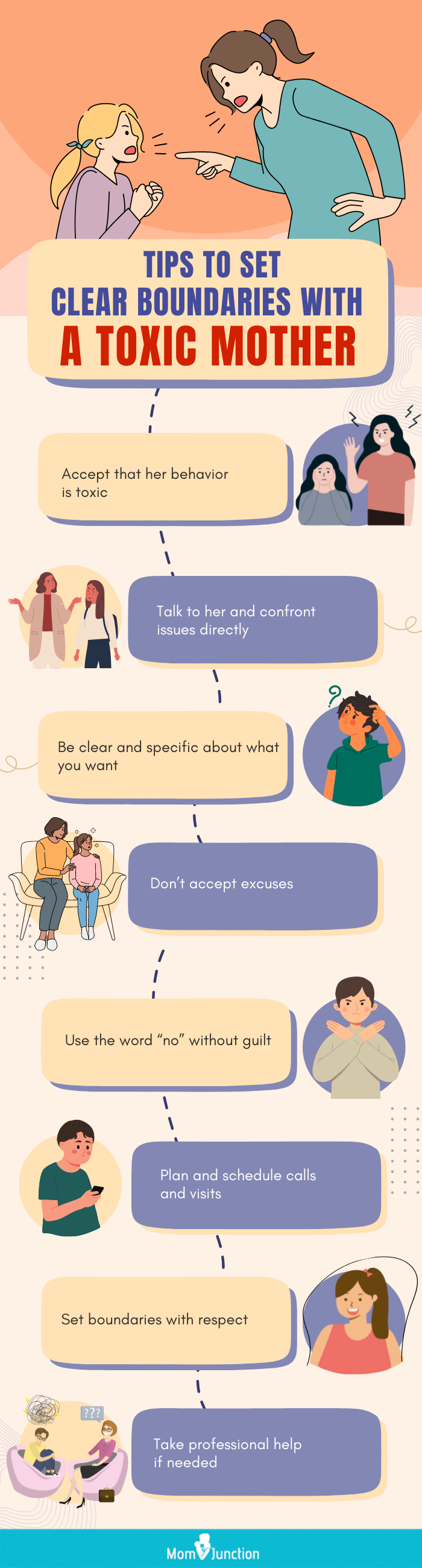 tips to set clear boundaries with a toxic mother [infographic]
