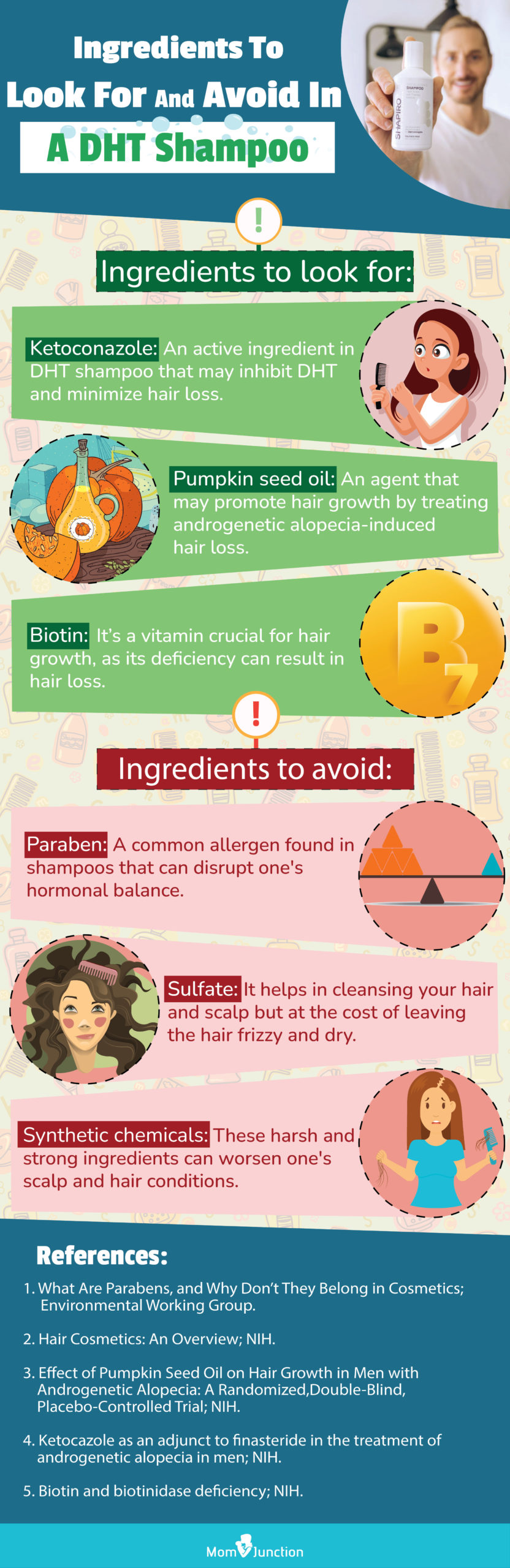 Ingredients To Look For And Avoid In A DHT Shampoo (infographic)