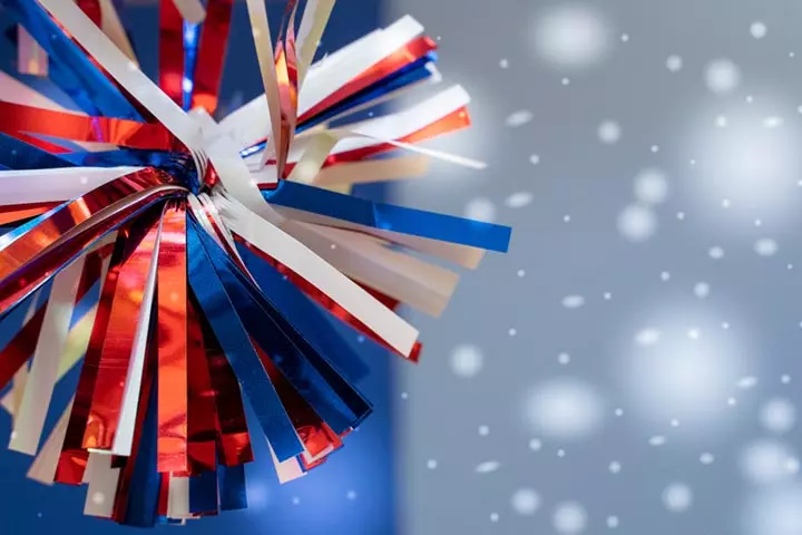 Patriotic Fourth Of July Pom Poms