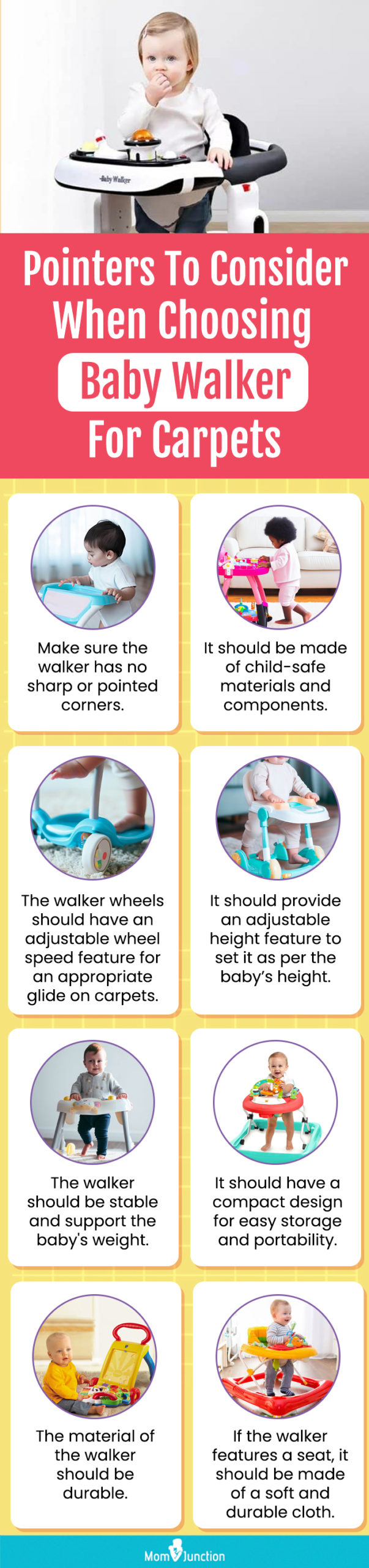 Pointers To Consider When Choosing Baby Walker For Carpets (infographic)