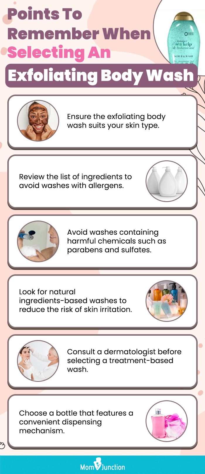 Points To Remember When Selecting The Right Exfoliating Body Wash (infographic)