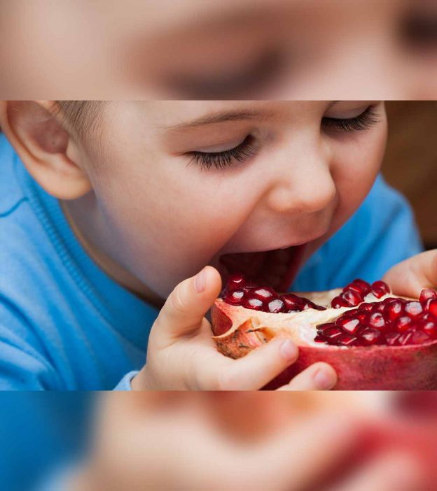 बच्चों के लिए अनार: कब देना शुरू करें, फायदे व रेसिपीस | Pomegranate For Babies In Hindi