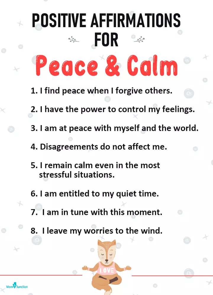 Positive affirmations for kids to attain peace