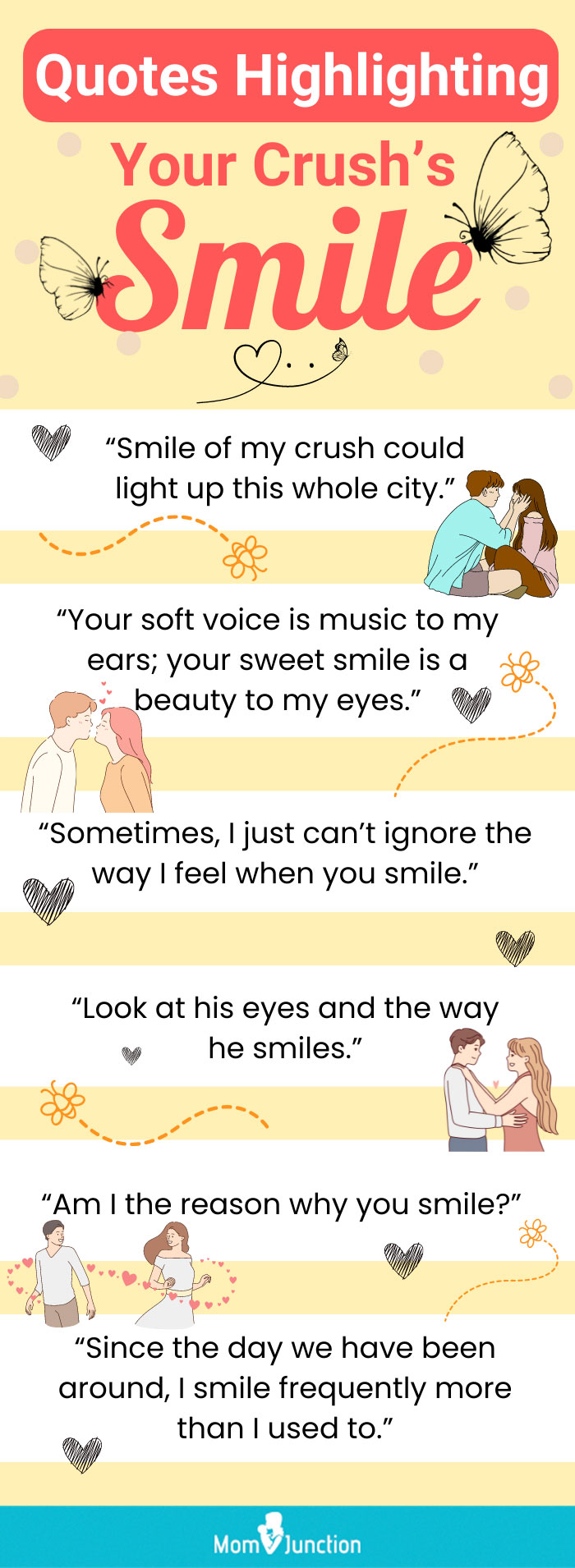 quotes about your crush smile (infographic)