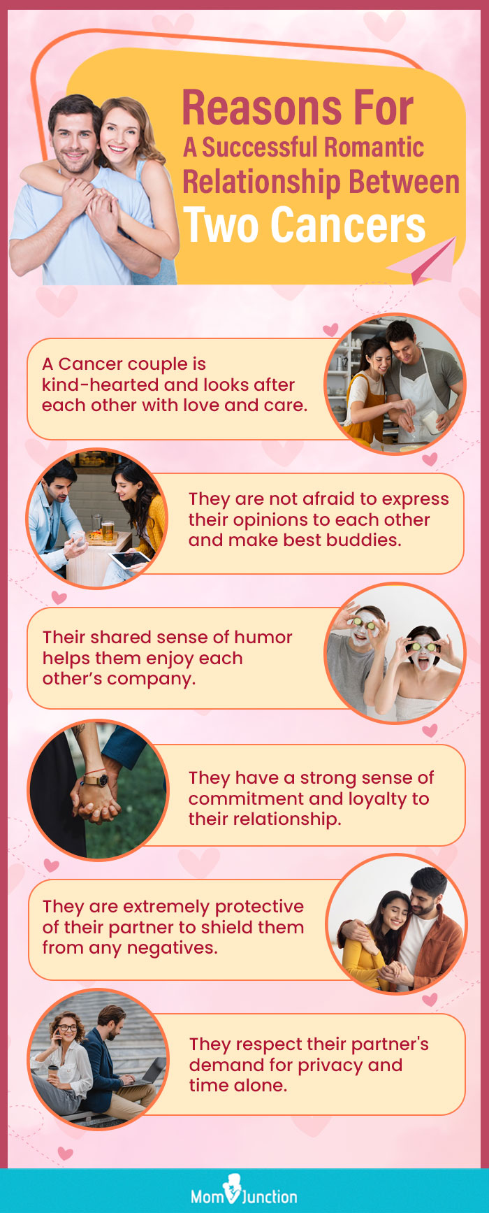  reasons for a successful romantic relationship between two cancers (infographic)
