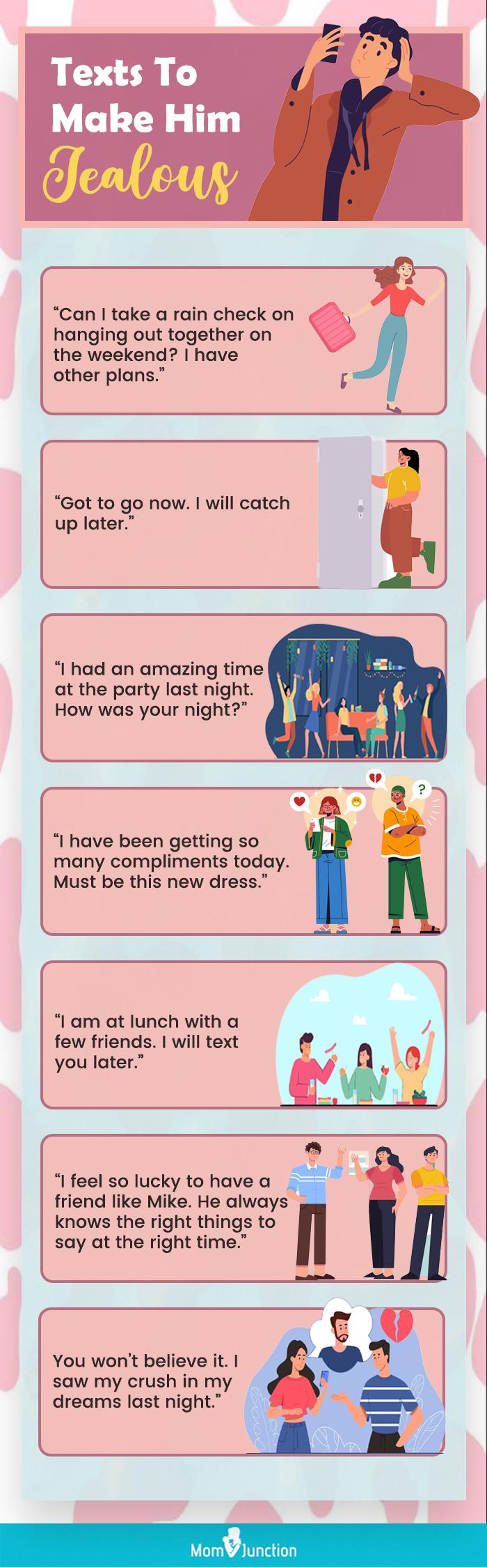 texts to make him jealous (infographic)