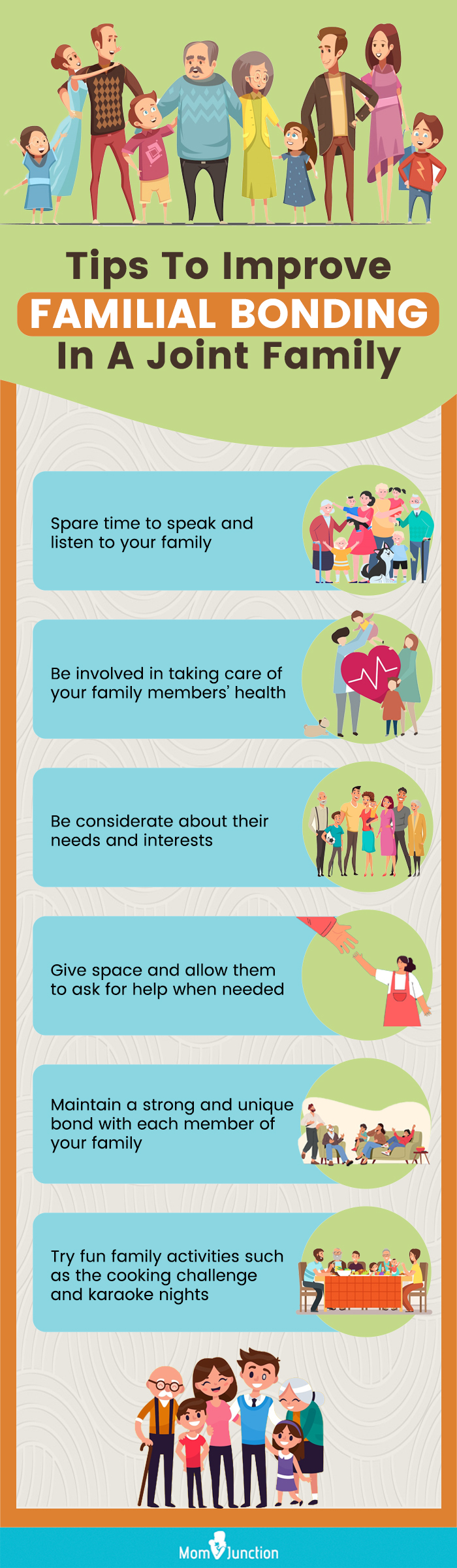 tips to improve familial bonding in a joint family (infographic)