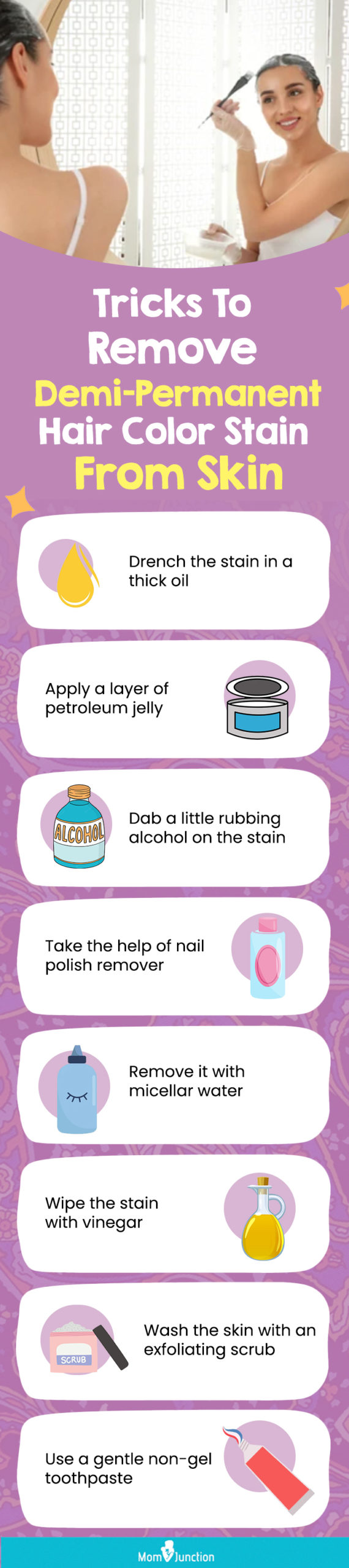 Tricks To Remove Demi Permanent Hair Color Stain From Skin (infographic)