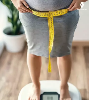 The weight gain varies in women and may depend on the hormones and calorie intake.