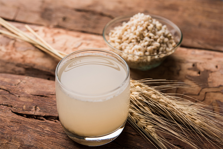 You can try jaggery-flavored barley water for babies 