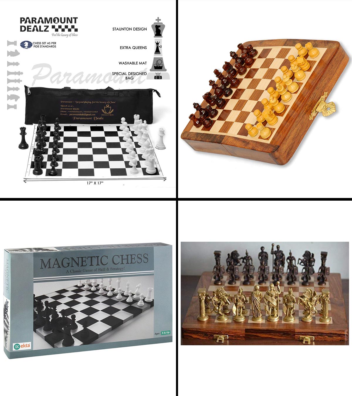 Green Board and Box by Chess Geeks Best Chess Set Ever II Board Game with Triple Weight Pieces 